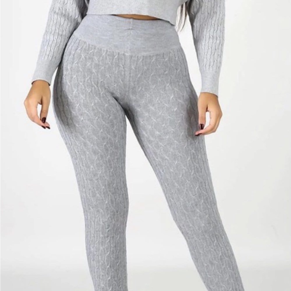 Ribbed Sweater Pant Set